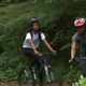 First family bikes through state forest on Martha’s Vineyard in Massachusetts Aug. 22, 2015.
Daily Mail screenshot